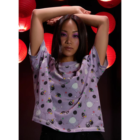 Studio Ghibli Spirited Away Soot Sprite Boxy Tee Shirt - Picture 1 of 3
